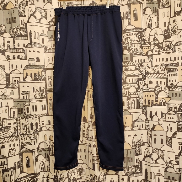 Kappa x A.Four LAbs Blue Navy Men's Streetwear Straight Leg Track Pants - Picture 1 of 9